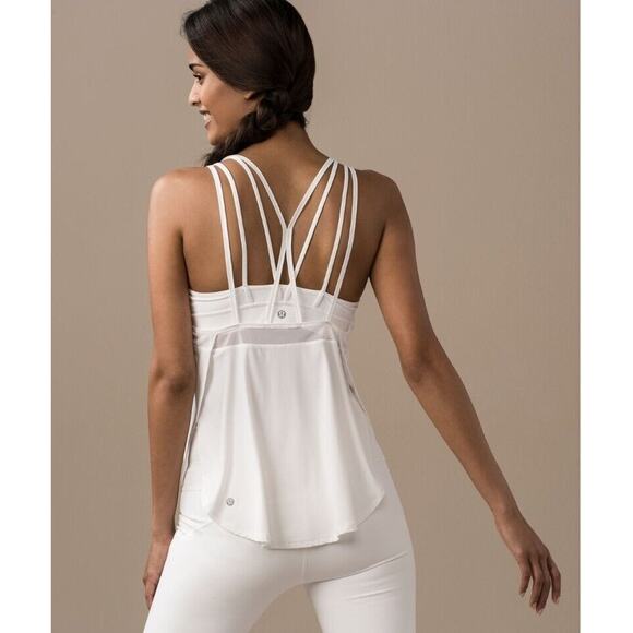 Lululemon Women’s Size 2 ? White 'Anew Singlet' Tank - Picture 2 of 9